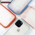 Wholesale iPhone 11 (6.1in) Pro Slim Clear Hard Color Bumper Case (Blue)